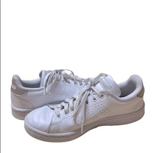 Adidas White and Gold Sneakers